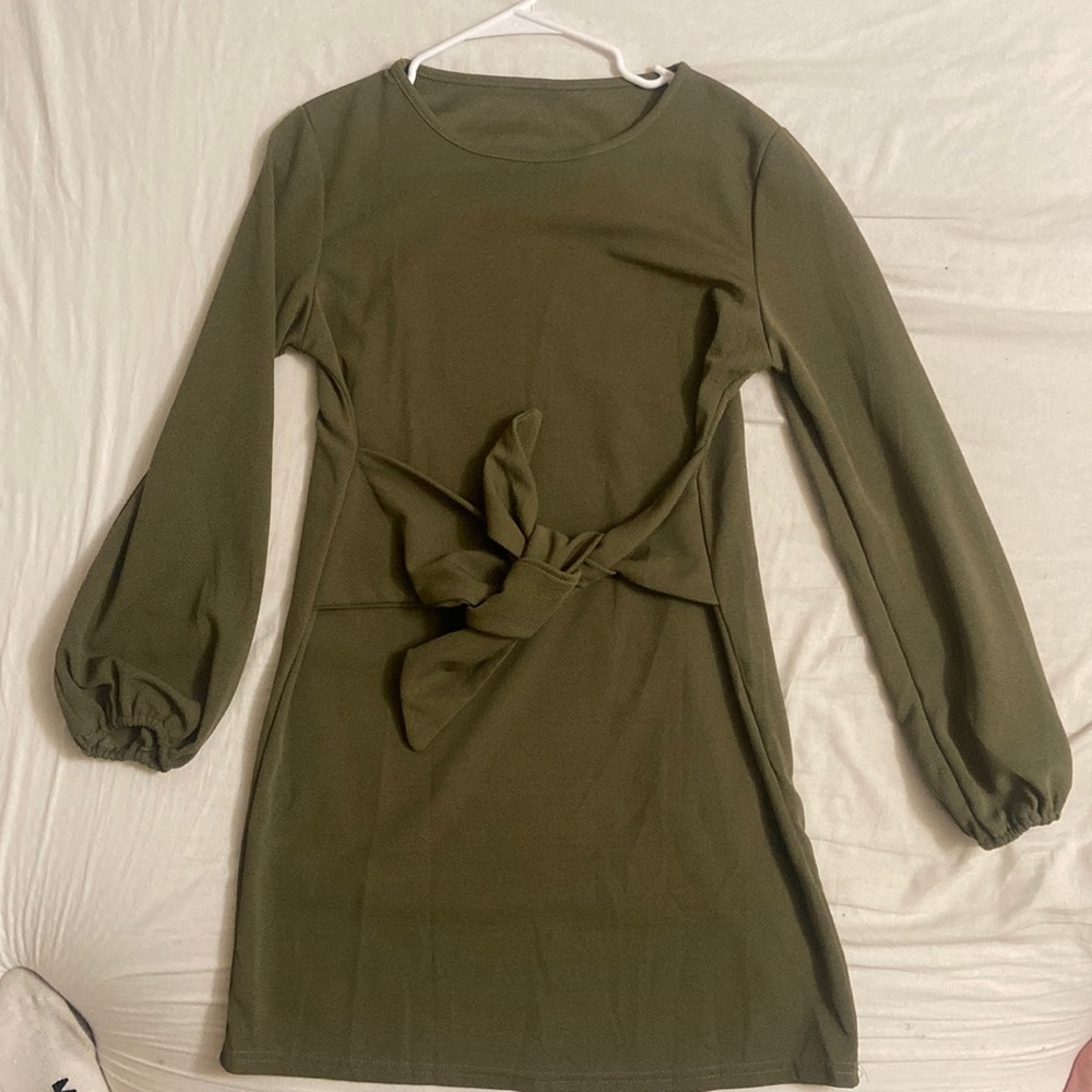 dark green dress